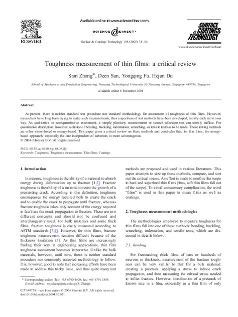 Toughness measurement of thin films: a critical review